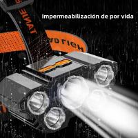 Linterna Frontal LED 5/11 Recargable Por USB Con Batería 18650 Integrada Lámpara De Mano Para Pesca Y Actividades Al Aire Libre - details 33