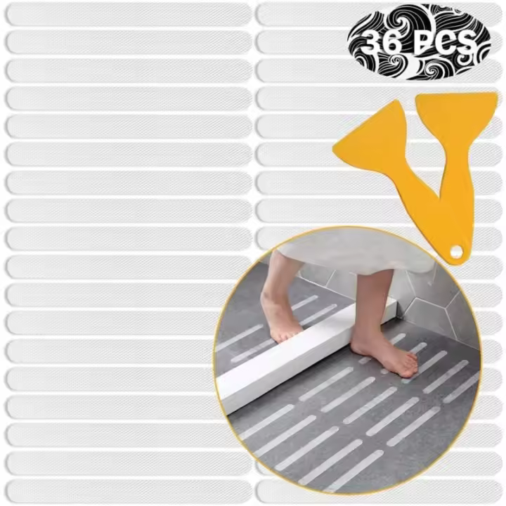 Bandes antidérapantes pour baignoire et douche (20 mm x 200 mm) - 1