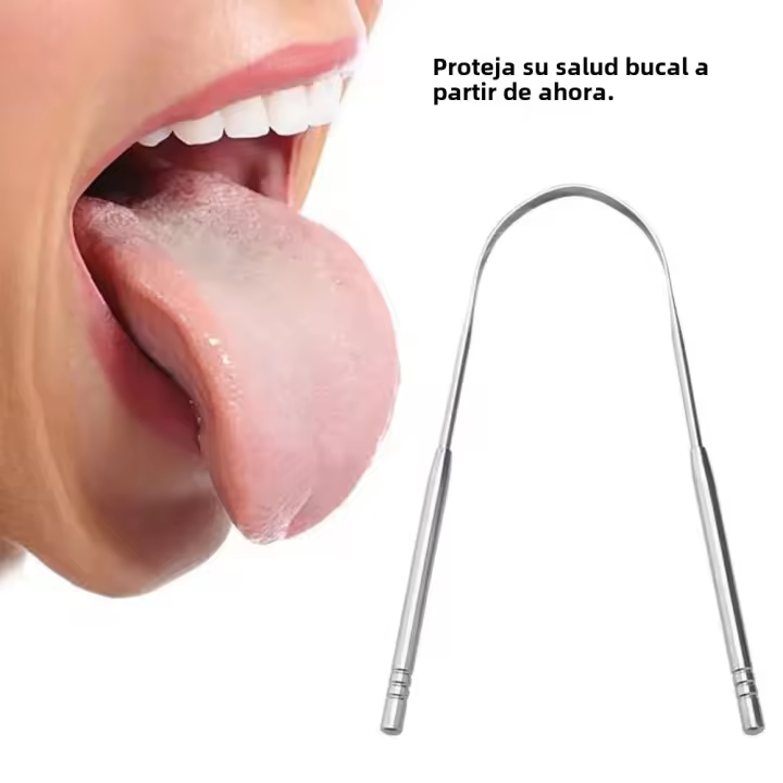 1Pcs Limpia Lengua De Acero Inoxidable U-formado Herramienta De Higiene Oral Limpieza Frescura Aliento Cepillo De Lengua - 1