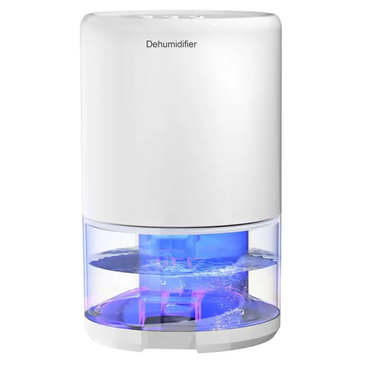 PORCHEDDU Deshumidificador Deshumidificadores de Humedad Silencioso,Función de sincronización, Función de Memoria de apagado1000ml, Apagado Automático 7 Colores Luz para Hogar - 1