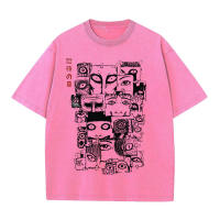 Camiseta De Algodón Lavada Anime Para Hombres Y2K Con Gráficos De cómicThriller Kawakami Tomie Estilo Hip Hop Streetwear Unisex - details 8