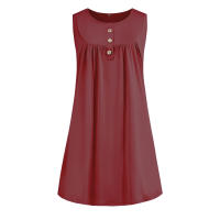 Vestido De Verano Para Mujer Talla S-5XL Estilo Casual Prenda Interior Con Botones Pleated Vintage Largo Hasta La Rodilla - details 18
