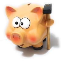 Gerimport Hucha cerdito Hammer cerámica 15 cm - details 0