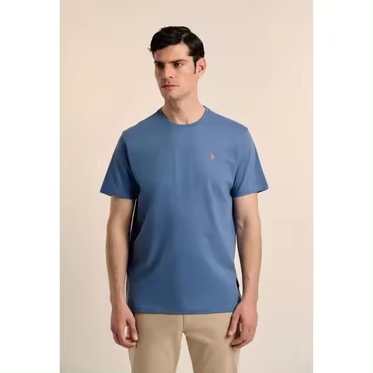 Camiseta Valecuatro azul índigo logo - 1