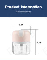 Mini Trituradora De Alimentos Eléctrica Multifuncional Cargador USB Molinillo De Ajo Trituradora De Hielo Y Verduras Regalo De Cocina - details 33