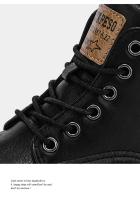 Nuevos Zapatos Para Hombre 2024 Botas De Cuero Alta Casual Moda Retro Todoterreno Botines Desérticos Para Trabajo Y Moto - details 3