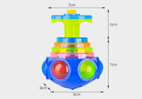 UFO Giróscopo LED Para Niños Juguete Interactivo Con Luz Y Música Torre De Juego Rotativa Para Fiestas De Cumpleaños - details 13
