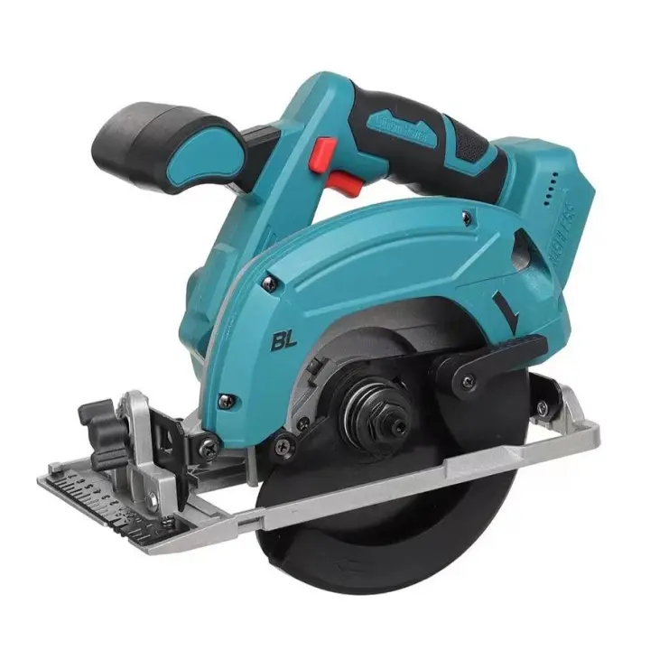 Sierra circular eléctrica inalámbrica sin escobillas, Hoja de sierra de 165 mm, Corte multiángulo, Profundidad de corte de 49-69 mm, adecuada para batería Makita de 18V (sin hoja/sin batería) - 1
