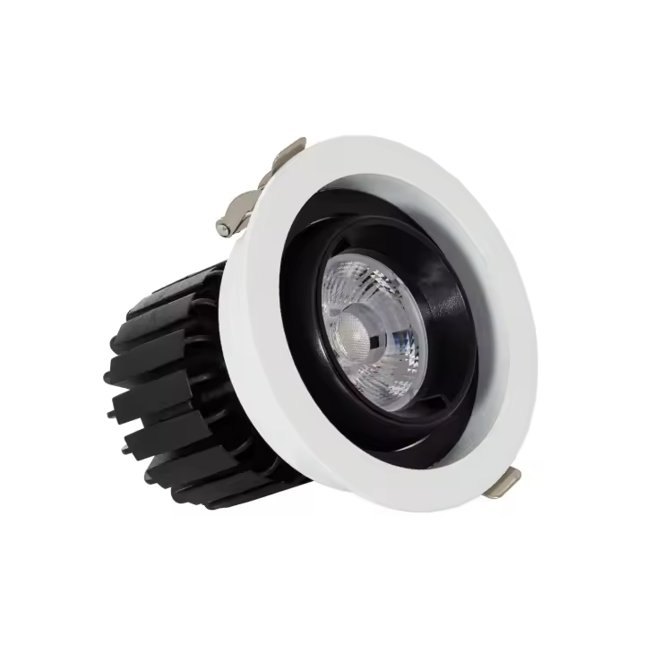 Ledkia Foco Downlight LED 12W COB Direccionable 360 Circular Corte Ø 100 Mm CRI90 Expert Color No Flicker - Ahorro Eléctrico - 1