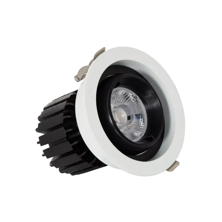 Ledkia Foco Downlight LED 12W COB Direccionable 360 Circular Corte Ø 100 Mm CRI90 Expert Color No Flicker - Ahorro Eléctrico - 1