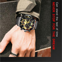 Reloj De Lujo Para Hombre En Malla Dorada Con Cuerda De Cuero Reloj De Cuarzo Negocios Reloj Luminoso Reloj Masculino Relogio Masculino - details 11