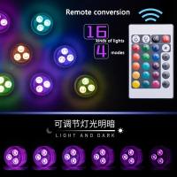 Lámpara Submersible LED RGB 3LEDs Luz Nocturna Submarina Para Jardín Piscina Fiesta Bodas Vaso Olla Operada Por Batería - details 6
