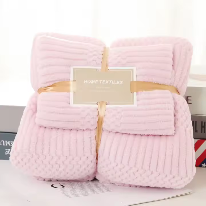 Toalla De Playa Adulto Suave Y Absorbente De Fleece Coral Color Sólido Afortunado Redonda Cubierta De Toalla - 1