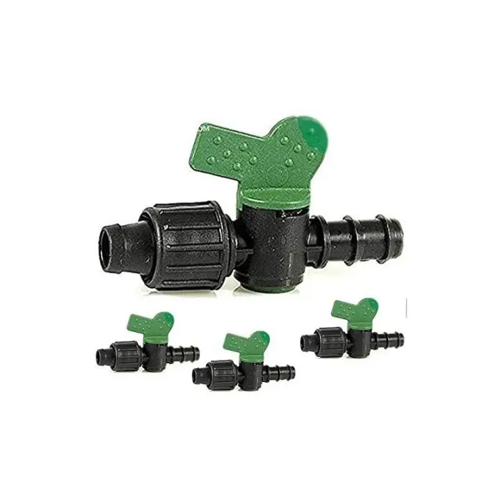 Suinga Pack 10 Llave de Paso Cinta Goteo 16mm Tubo Riego Automático - 1