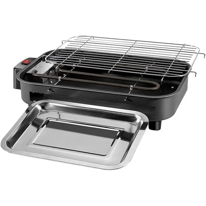 Barbacoa Teppanyaki sin Humo, Parrillas Eléctricas multimoción de 1300W, Bandeja De Barbacoa Parrilla Sin Humo Mesa De Barbacoa Interior Parrilla Eléctrica Barbacoa De Estilo Coreano Placa Antiadherente, Control De Calor Termostático Ajustable - 1