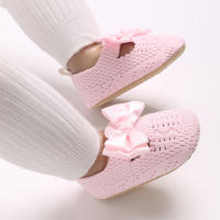 Zapatos De Caminar Para Bebés Niñas Primavera Verano Con Lazo Suaves De Algodón Resistente a Golpes Cierre SLIP-ON Transpirables Talla True - details 26