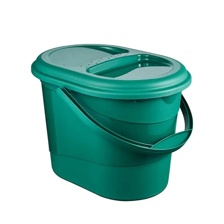 Keeeper Cubo de Basura Ovalado 13L con Tapa para Clasificación de Residuos - Ecológico y Fácil de Limpiar - 1