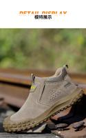 Botas De Seguridad Para Hombre Antideslizantes Indestructibles Zapatos De Trabajo Con Punta De Acero Resistente a Golpes Y Colisiones Cuero Sintético Y Malla - details 9