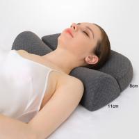 Almohada De Espuma De Memoria Ortopédica Almohada De Cuello Con Masaje Para Alivio Del Dolor Cervical Cojín Ergonómico Para Descanso Y Viajes - details 1