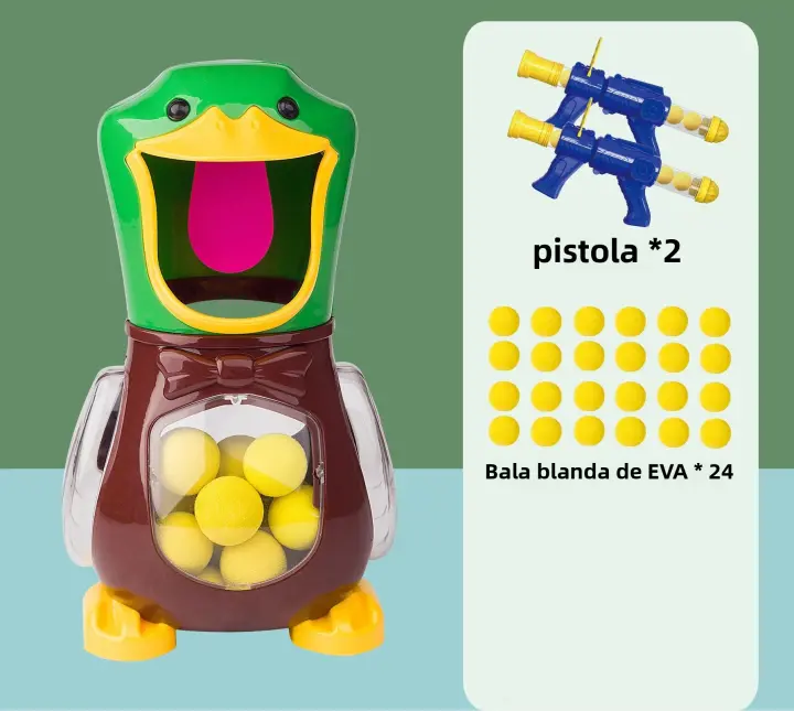 Juguete De Pato Hambriento Con Alzas a La Orilla Electrónico Juego De Tiro Con Bolas Suaves Regalo Para Niños Y Adultos - 1