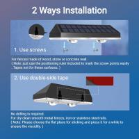 2PCS Luces Solares Para Valla LED RGB Y Blanco Cálido IP65 Impermeables Luces De Escalera Exterior Lámpara Decorativa T-SUNRISE - details 7