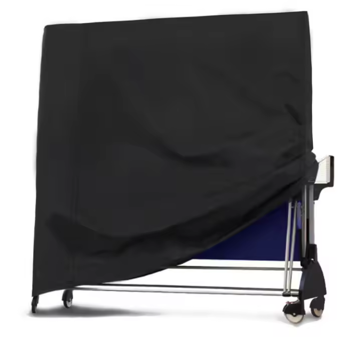 Mesa de ping pong de exterior 210D, resistente al Agua y al Polvo, 165x70x185cm, Negra - 1
