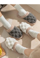 Pantuflas De Algodón Escocesas Para Parejas Moda Invierno Con Cubierta Para Dedos Suela Gruesa Y Suave Antideslizantes Para Interior Unisex - details 2