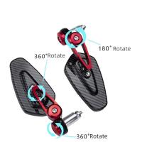 Espejo Retrovisor Trasero Para Motocicleta 2023 Nuevo Patrón De Fibra De Carbono Manillar Espejo Modificado Invertido Accesorios De Motocicleta - details 2