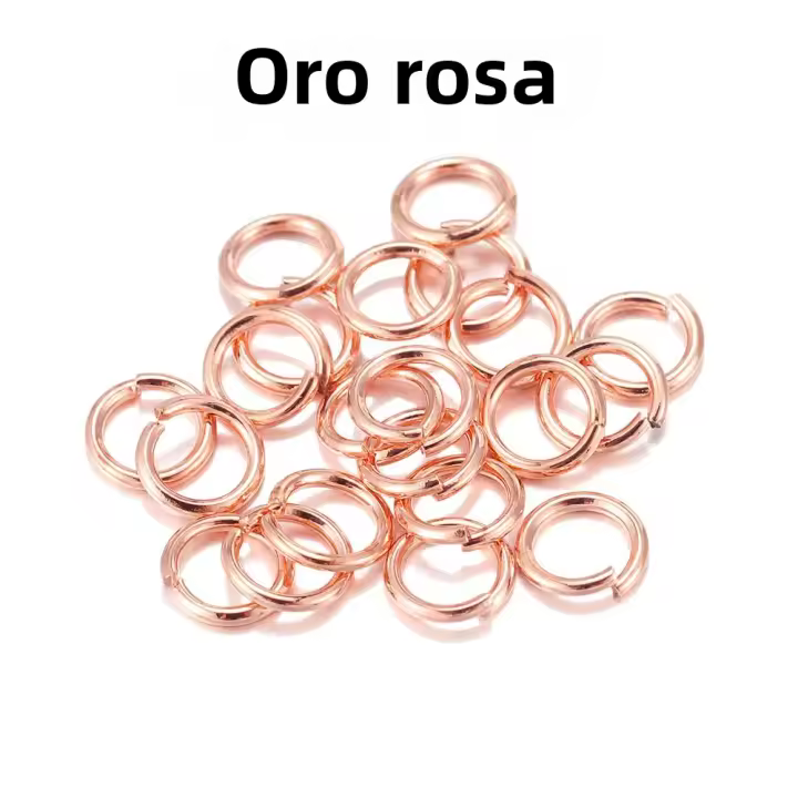 Anillos Abiertos De Oro Rosa 50-200pcs/lot 3-20mm Para Fabricación De Joyas DIY Accesorios De Conexión Anillos Split - 1