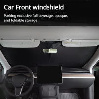 Visera De Sol Para Tesla Model 3 Model Y 16-23 Cubierta De Ventana Privada Para Parabrisas Y Lados Del Coche Bloquea Los Rayos UV Accesorio De Protección Solar - details 0