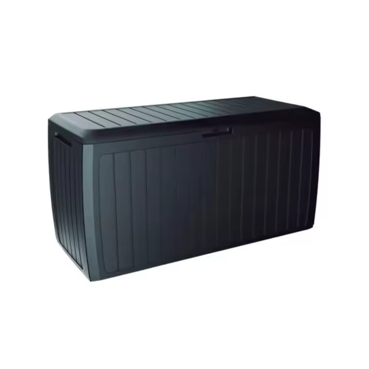 Baúl de jardín 290 litros PROSPERPLAST Boxe Board de plástico en color antracita 116,6 x 47 x 59,5 cm - 1