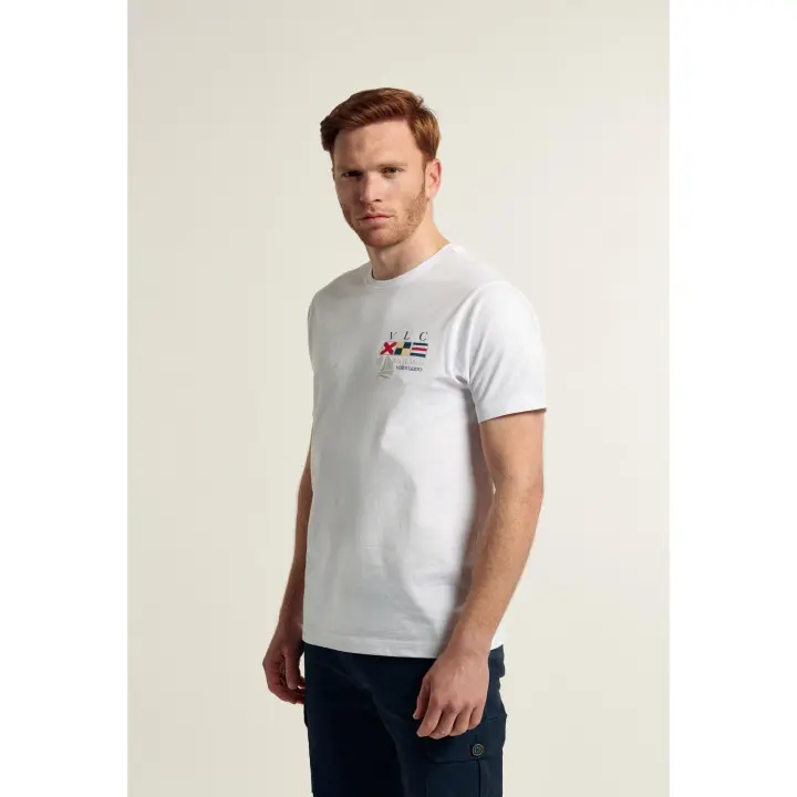 VALECUATRO Camiseta Náutic Blanca 100% Algodón - 1