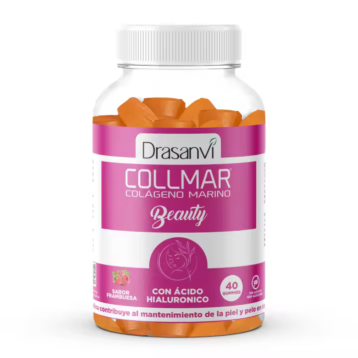 DRASANVI GUMMIES COLLMAR BEAUTY - Gominolas Multivitamínicas Ácido hialurónico + Biotina - Sabor Frambuesa - 40 Gominolas - 1