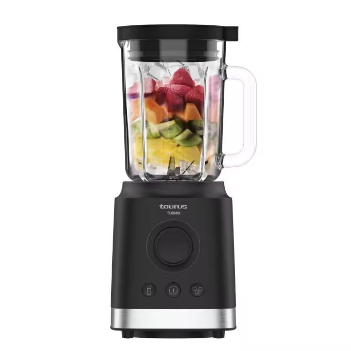 Taurus - Batidora De Vaso Turmix 2000W. Picadora De Hielo. Smoothie. Jarra De Vidrio. Cuchillas Acero Inoxidable. Función Turbo - 1