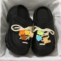 Sandalias De Verano Para Mujer Con Punta Aumentada Antideslizante Suela Gruesa Y Lencería De Encaje Bloque Jelly Para Actividades Al Aire Libre - details 3