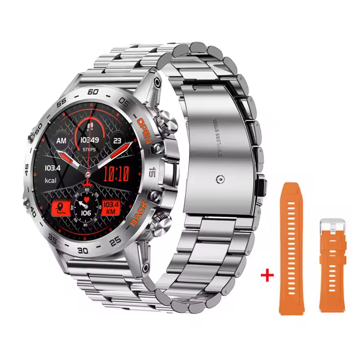 Reloj inteligente para helbres con Llamada y Ayudante de Voz, with Monitor de frecuencia cardíaca, Sueño, oxímetro, pulsera de P - 1