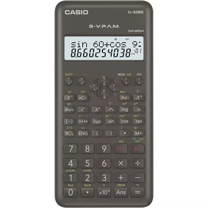 Casio FX-82MS-2-S-ET-B, Calculadora Científica, 1, Gris Oscuro - 1