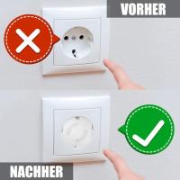 12 enchufes a prueba de niños - Protección de enchufes - Seguridad de enchufes para niños - Enchufes para bebés - Protección de enchufes - 3,6 x 3,6 cm (blanco) - details 2