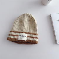 Gorro De Cashmere Para Bebés Niños Y Niñas 2024 Invierno Caliente Estilo De Moda Tejido En Rayas Unisex Tamaño Para Edades 1-3 Años Material COTON - details 3