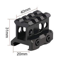 Montura De Aluminio De 1" Altura Picatinny Montura Corta Base De Tangente Para Visor Compatible Con Rail De 20mm - details 1