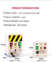 Tablero De Ocupaciones Para Bebés Montessori Con Interruptores LED Juguete Sensorial De Madera Juegos Para Niños Regalos Educativos - details 10
