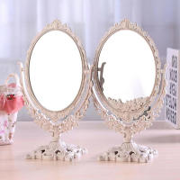 Espejo De Maquillaje Vintage Estilo Europeo Espejo De Vestíbulo Portátil Giratorio De 360 Grados Para El Hogar - details 0