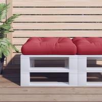 vidaXL Cojín para palés tela estampado de hojas 60x61,5x10 cm en color Diseño de hojas/Antracita/Rojo y más | acolchados duraderos para sofás de jardín terraza exterior - details 11