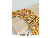 Senior SENTIDO DE LA Luz de lujo personalizado de Maple de Titanium con diamantes de Maple de Titanium Chapado en oro pulsera de joyería femenina - details 0