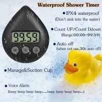 Temporizador de Ducha Silencioso que funciona con Pilas, temporizador digital resistant al agua, temporizador Bonito de tamaño Pequeño G [Kk] - details 0