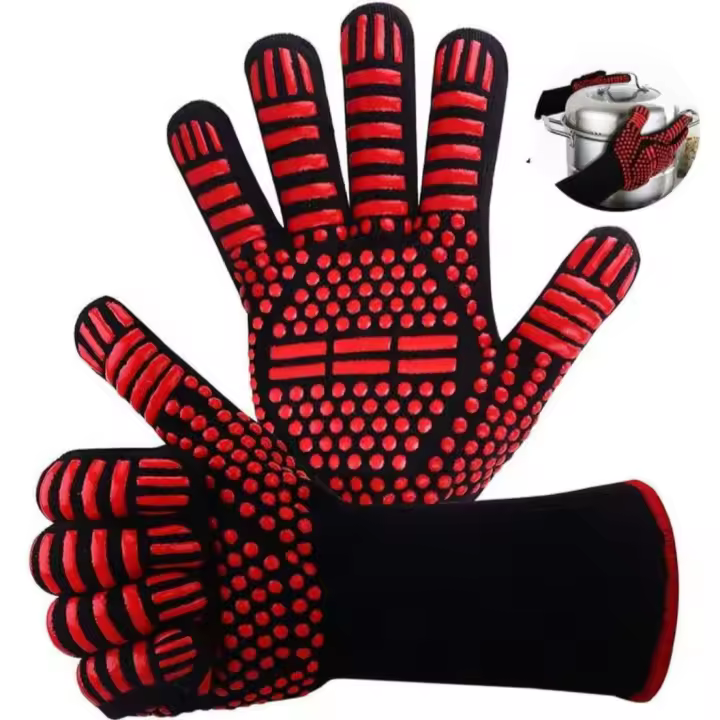 Guante de Horno Anti-Calor Glove 800C de Barbacoa - Rojo - 1