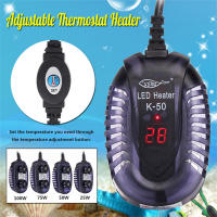 Calentador De Acuario Mini 220V Con Enchufe EU Submersible Ajustable Controlador De Temperatura Digital 25/50/75/100W Para Tanque De Peces - details 3