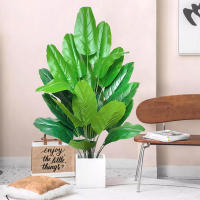 Árbol De Palma Tropical Artificial 84-120cm Hojas De Plátano Falsas Toque Real Strelitzia Plantas De Plástico Para Jardín Y Hogar - details 0