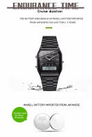 Reloj Deportivo De Lujo Para Hombres Y Mujeres SANDA Estilo G Dual Display LED Digital Y Analógico Acero Inoxidable Resistente Al Agua Cronógrafo Luminoso - details 15