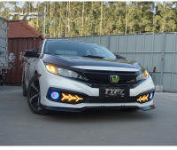 Luces De Nebulosa Dinámicas Con LED Para Honda Civic Faros Antiniebla Angel Eye Lámparas Del Bumper Frontal Piezas De Coche - details 3